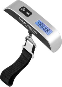 Best Travel Inspira Luggage Scale – Portable Digital Hanging Baggage Scale (110 lbs)