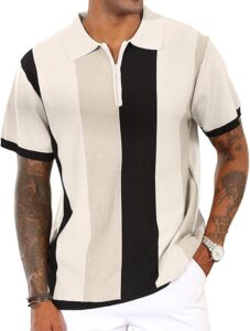 Best Men’s Fashion Polo Shirts: Vintage Striped Knit, Slim Fit, Golf‑Ready