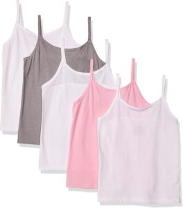  Best Girls’ Cami Tops – 100% Cotton Camisoles in Assorted Colors (Multipack)