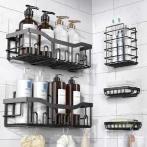Best Veken Rustproof & Waterproof Shower Caddy 6-Pack