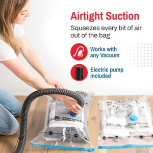 Best Travel Vacuum Bags with Electric Pump – 8-Pack Space-Saver Bags for Luggage & Suitcases